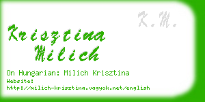 krisztina milich business card